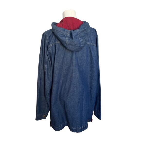 DRESS BARN |  | Women's Lightweight Denim Jean Jacket with Hood | Size 1X - Picture 3 of 8